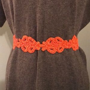 BEADED ORANGE BELT